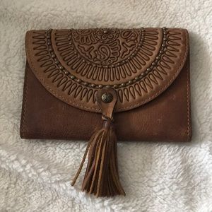 Italian leather Patricia Nash tri fold wallet